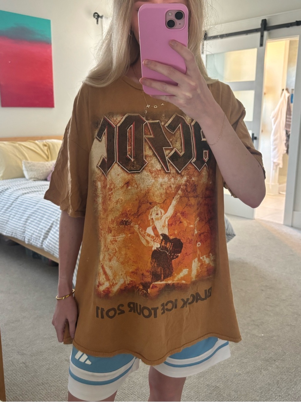 Urban outfitters AC/DC orange tee